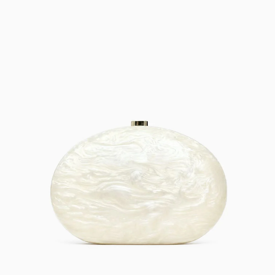 Amber Marbled Acrylic Clutch - Image 7