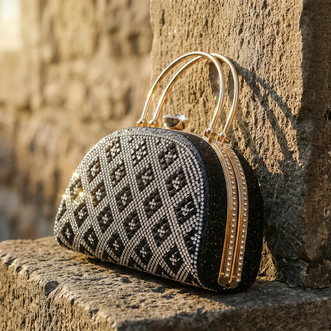 Arabella Crystal Frame Clutch - Image 4