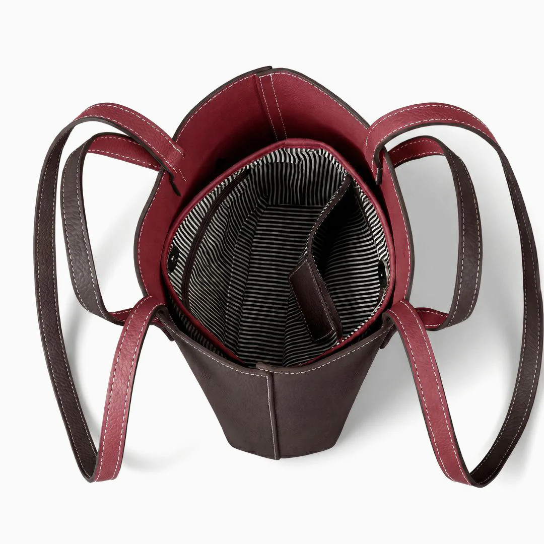 Audrey Contrast Bucket Tote - Image 15