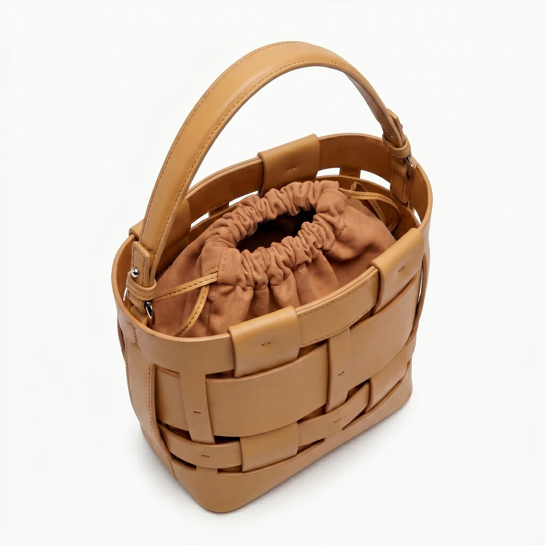 Bianca Woven Bucket Bag - Image 10