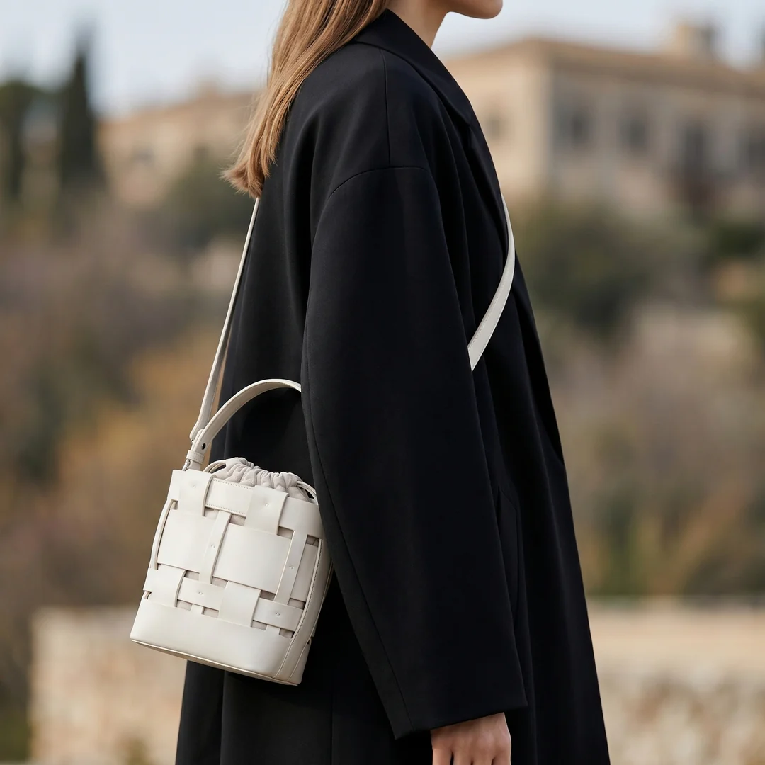 Bianca Woven Bucket Bag - Image 3