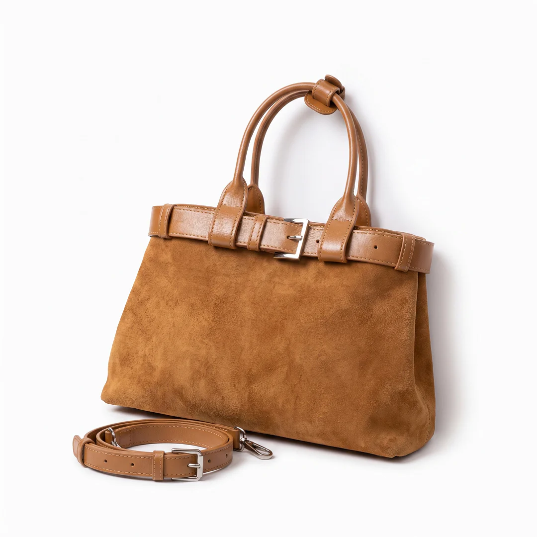 Brooke Belted Suede Tote - Image 11