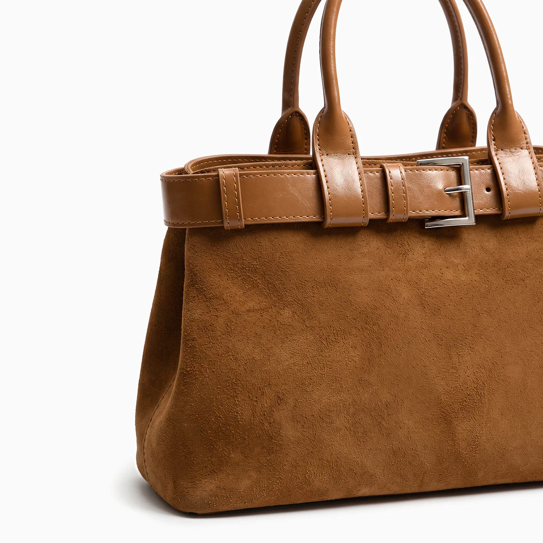 Brooke Belted Suede Tote - Image 8