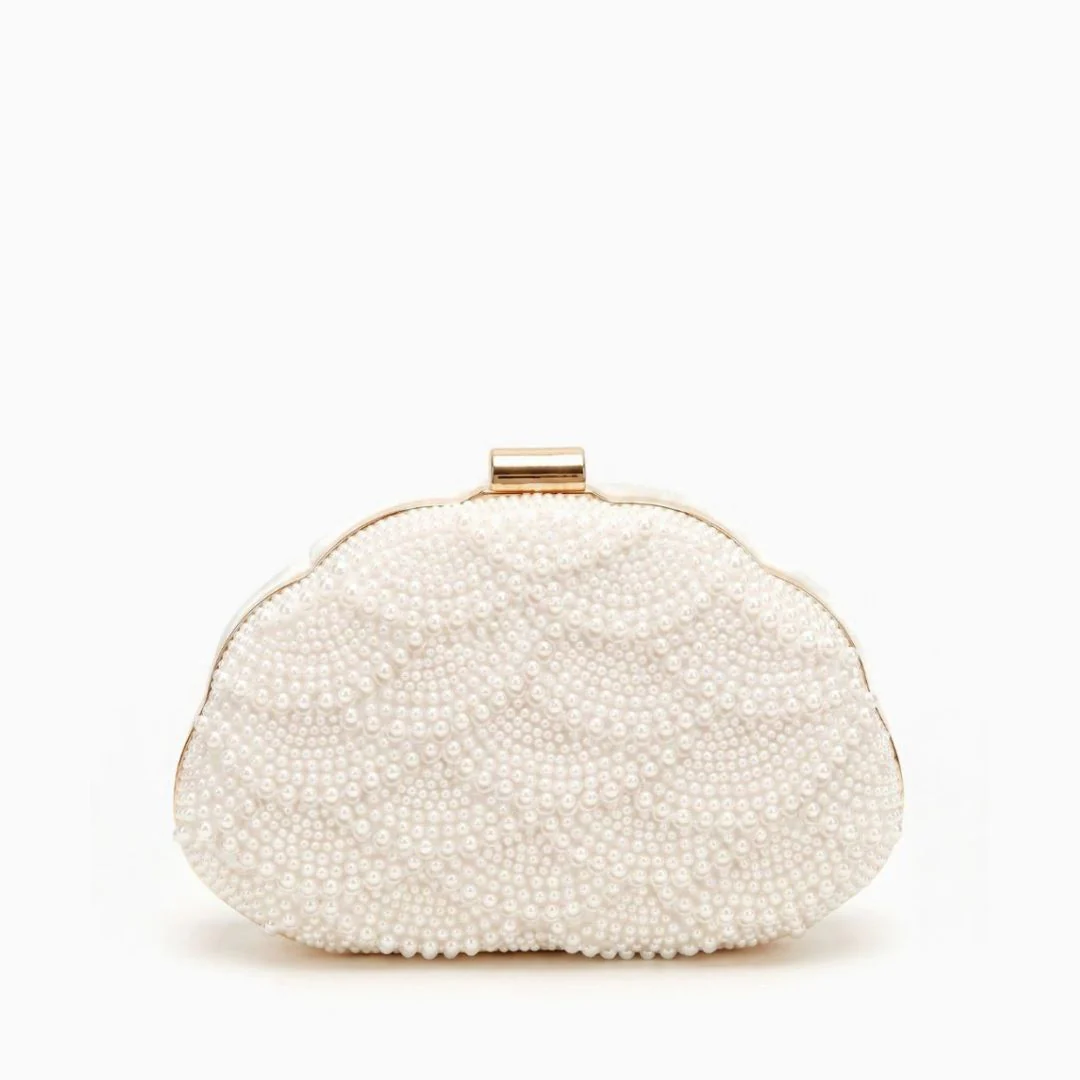 Celestine Pearl Clutch