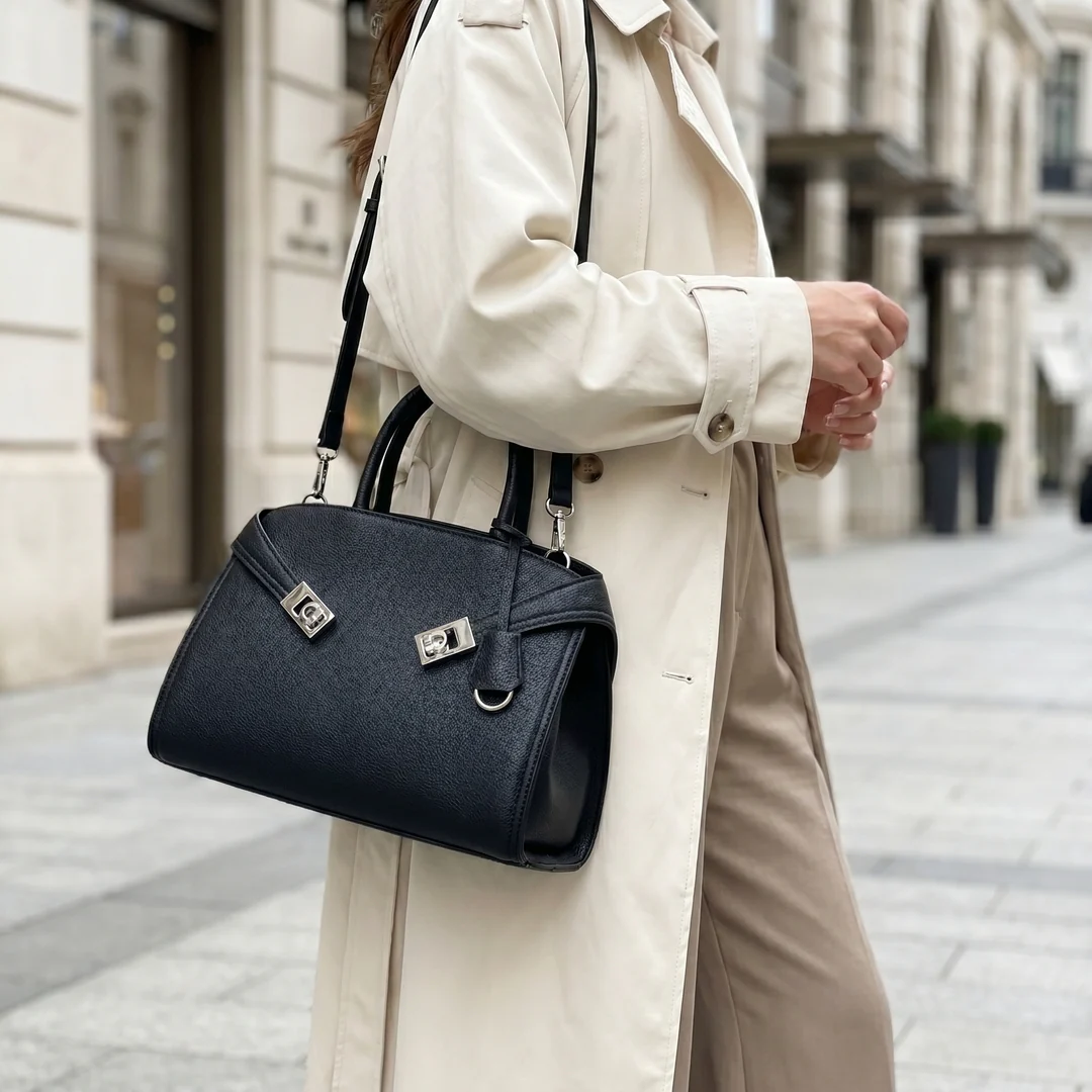 Clarisse Structured Top-Handle Bag - Image 3