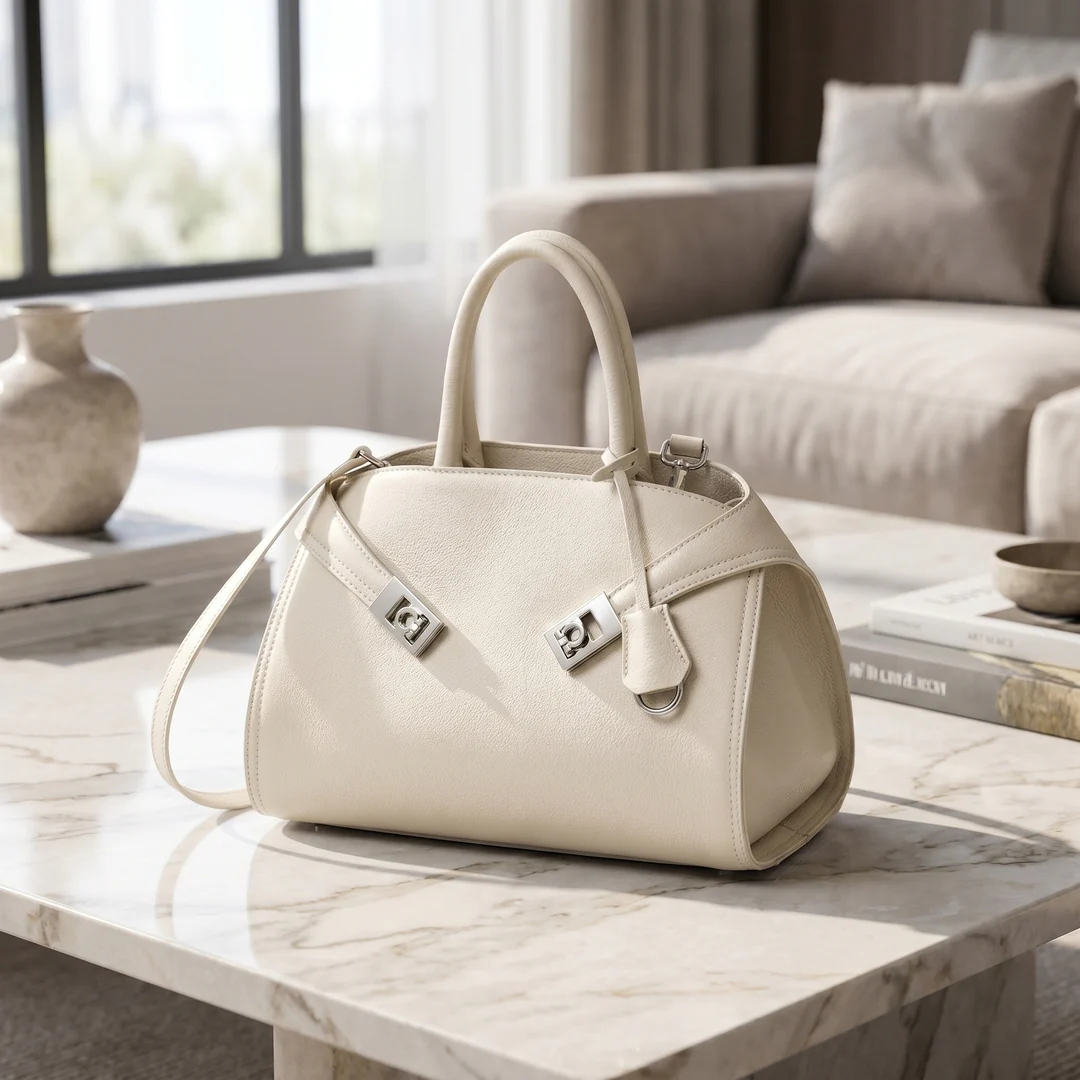 Clarisse Structured Top-Handle Bag - Image 9