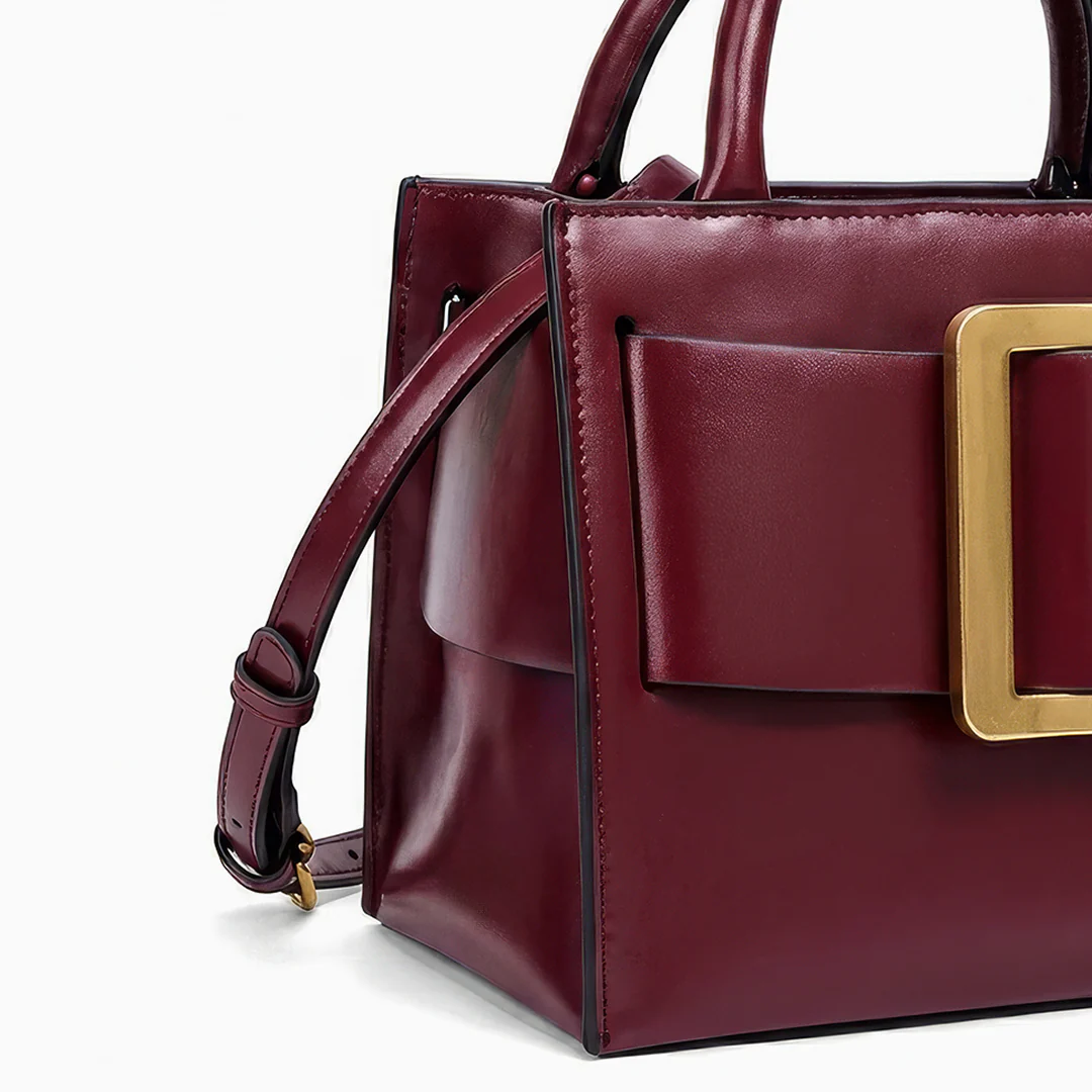 Greta Buckle Top-Handle Bag - Image 12