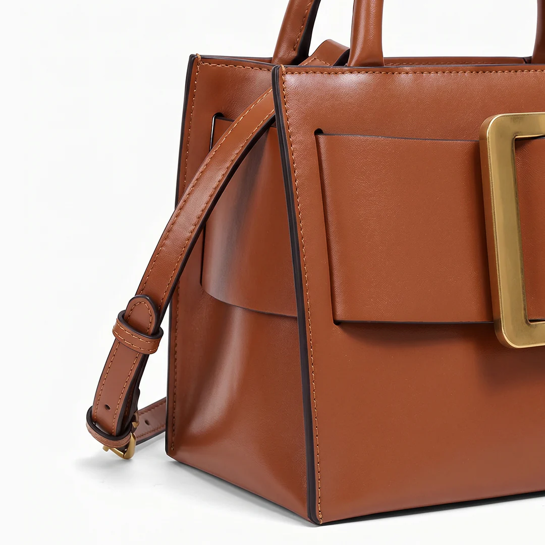 Greta Buckle Top-Handle Bag - Image 17