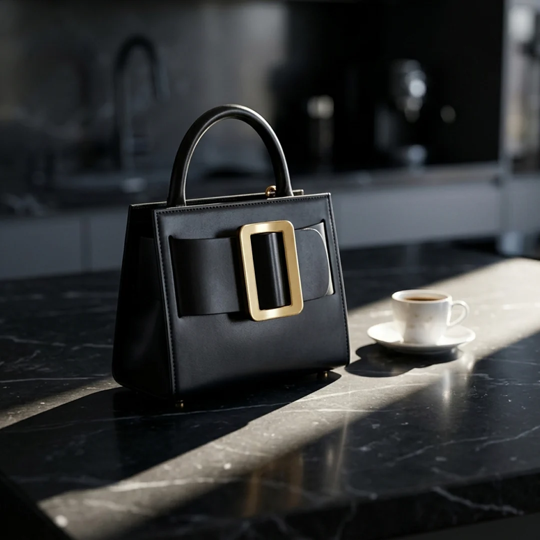 Greta Buckle Top-Handle Bag - Image 4