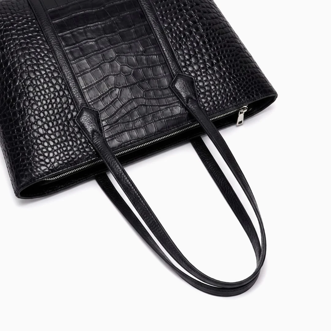 Isadora Croc-Embossed Tote - Image 10