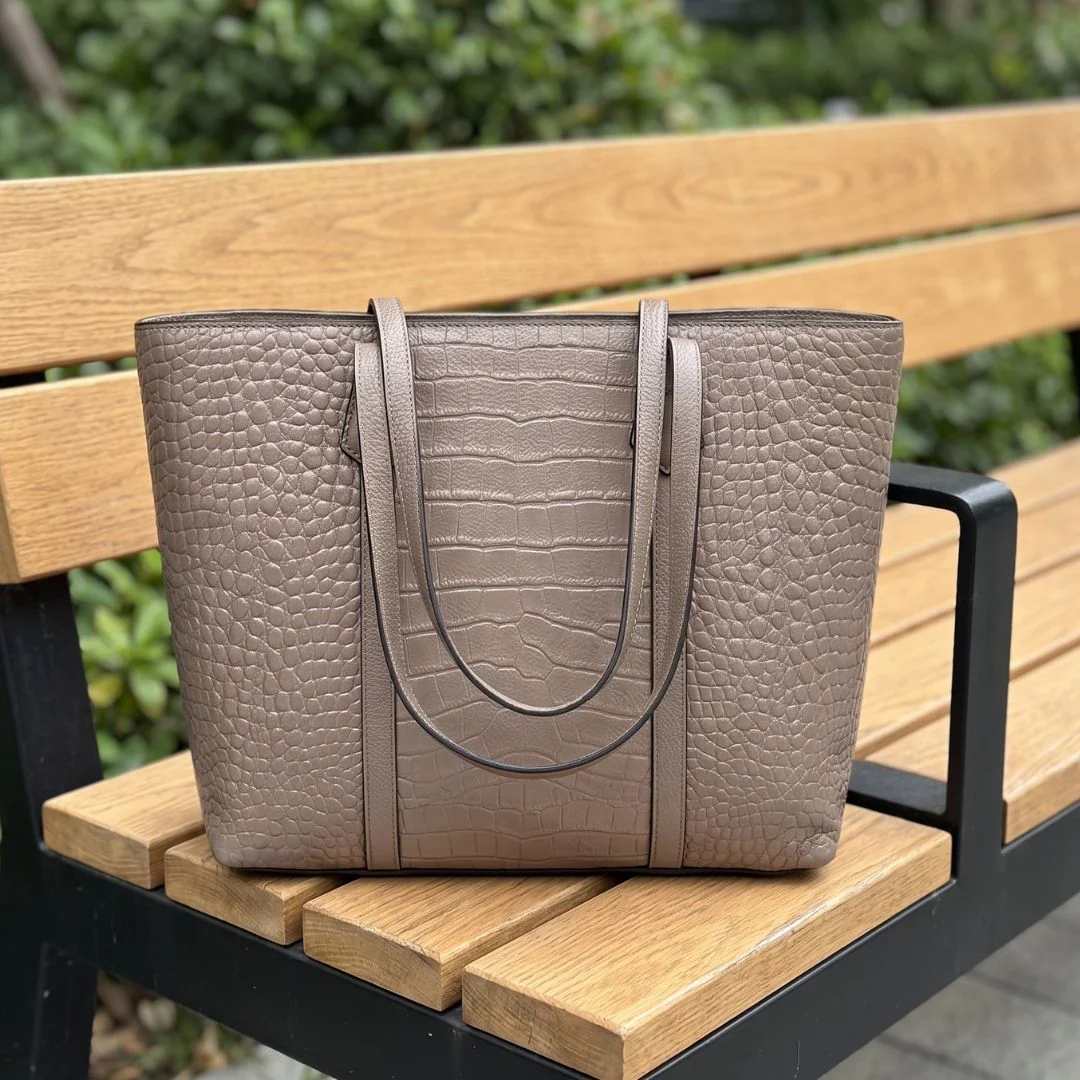 Isadora Croc-Embossed Tote - Image 14