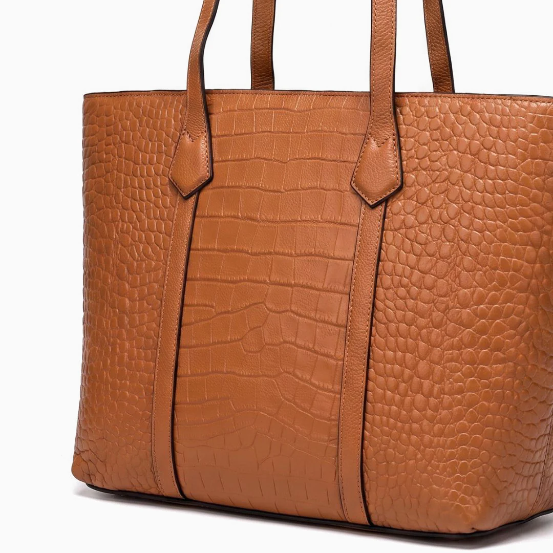 Isadora Croc-Embossed Tote - Image 17