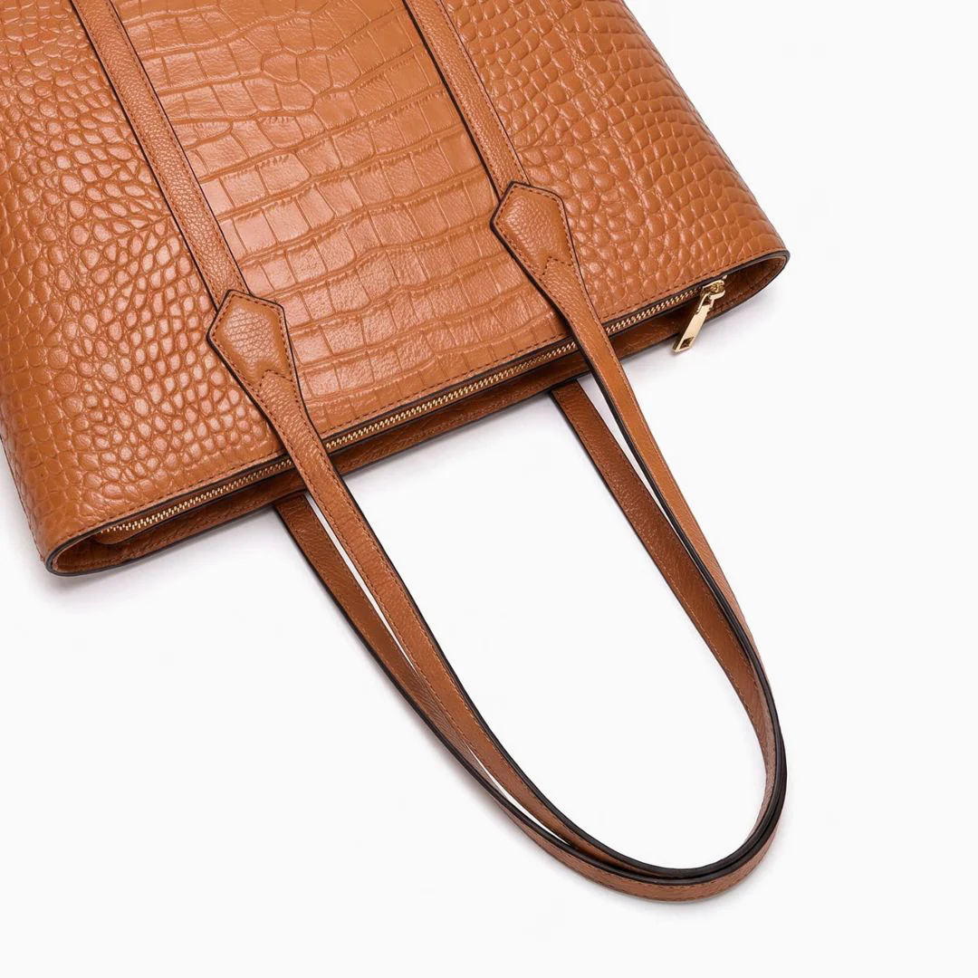 Isadora Croc-Embossed Tote - Image 20
