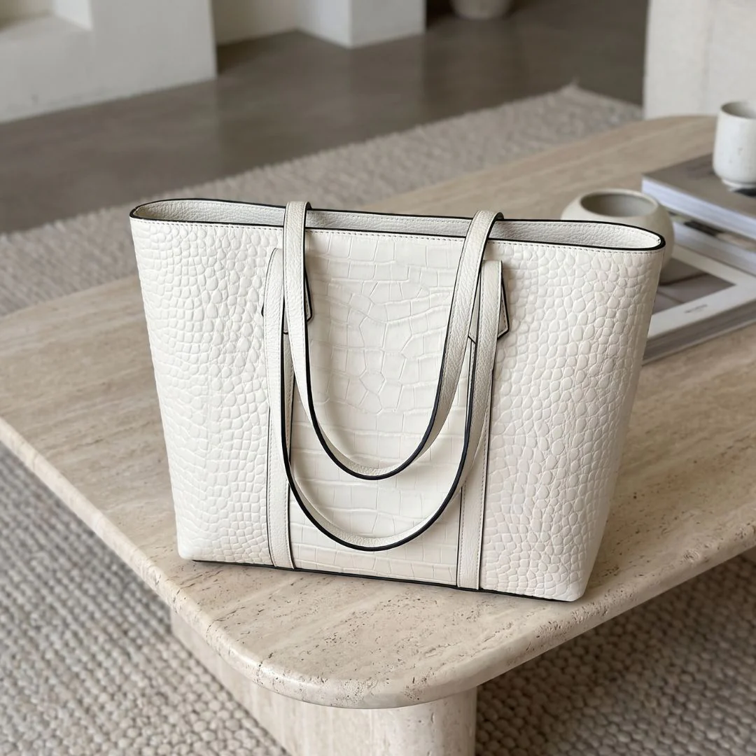 Isadora Croc-Embossed Tote - Image 4
