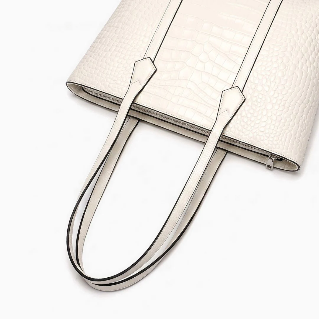Isadora Croc-Embossed Tote - Image 5