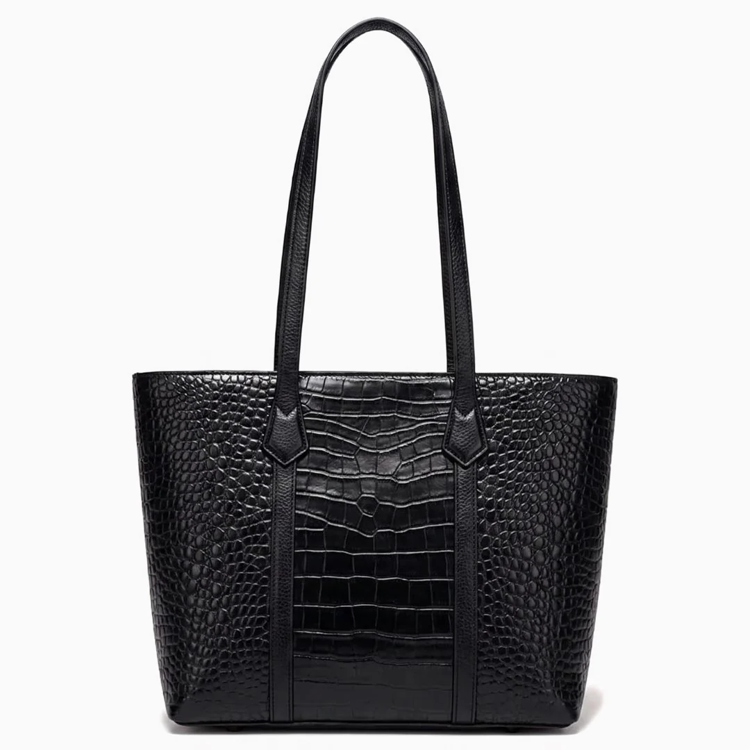 Isadora Croc-Embossed Tote - Image 6