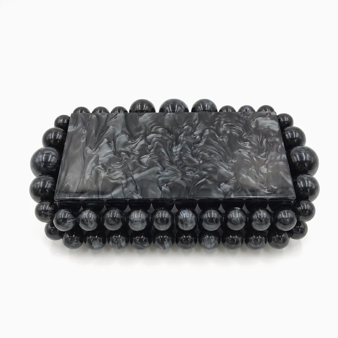 Lola Pearlescent Beaded Clutch - Image 10