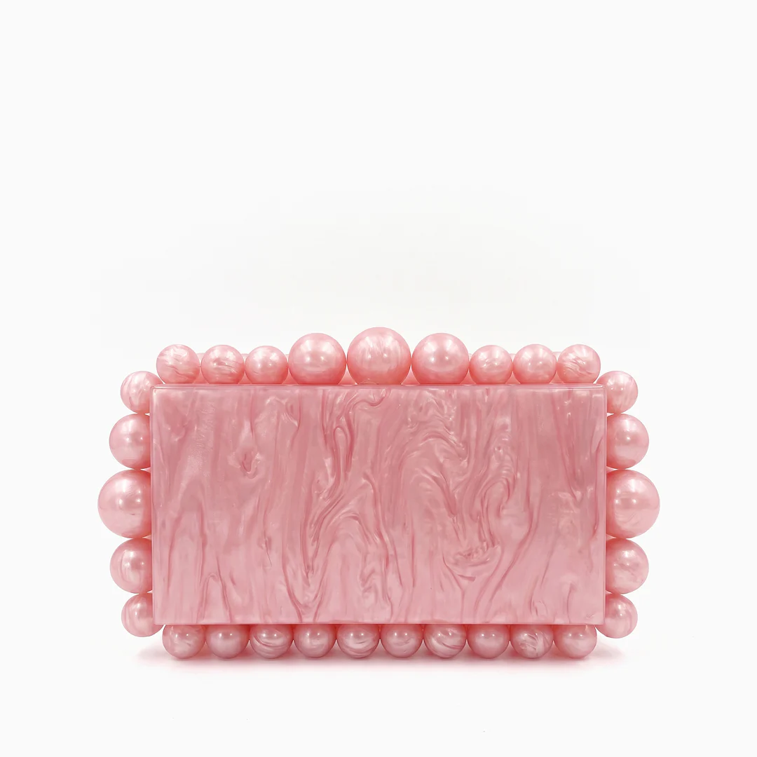 Lola Pearlescent Beaded Clutch - Image 11