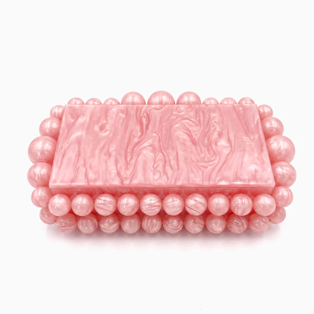Lola Pearlescent Beaded Clutch - Image 15