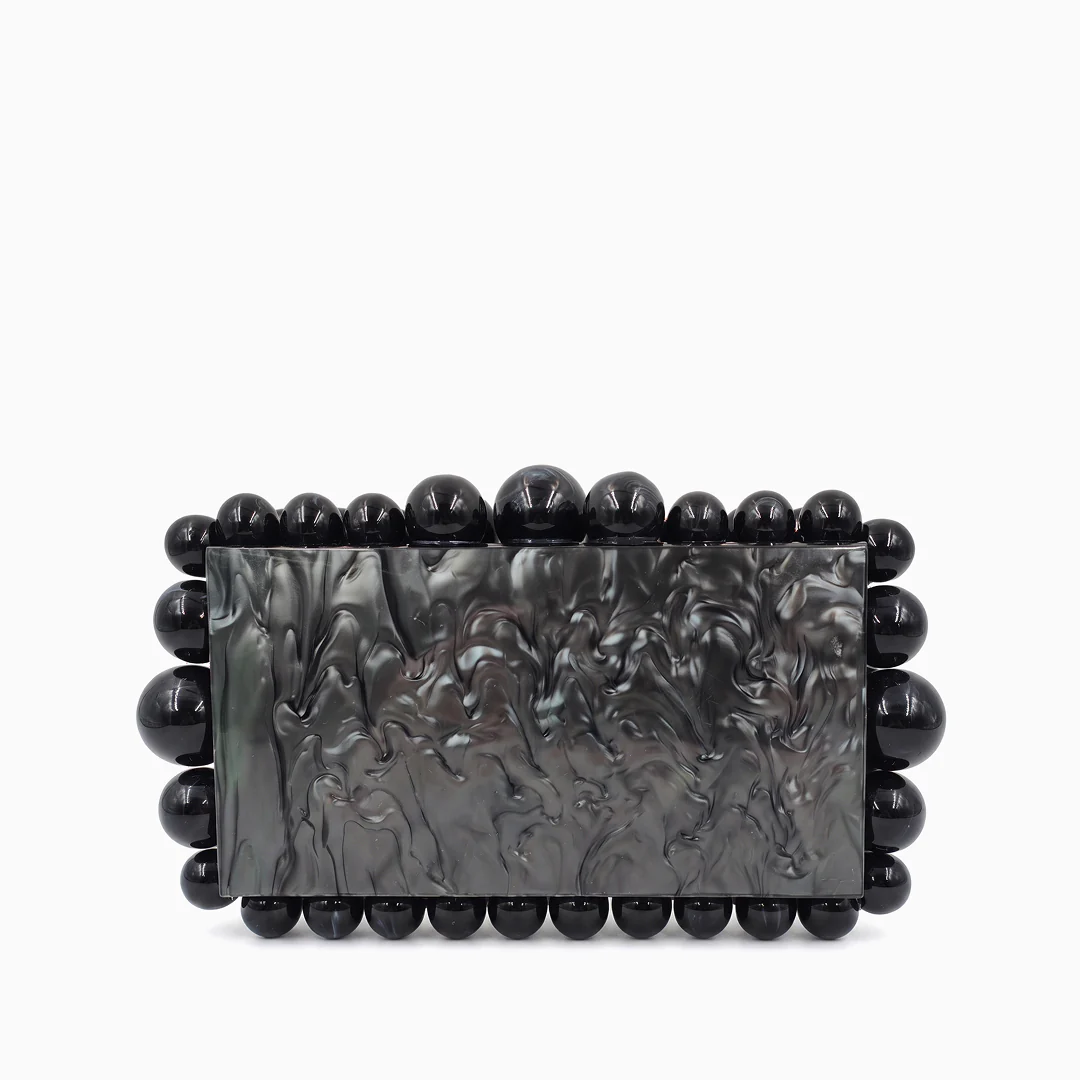 Lola Pearlescent Beaded Clutch - Image 6