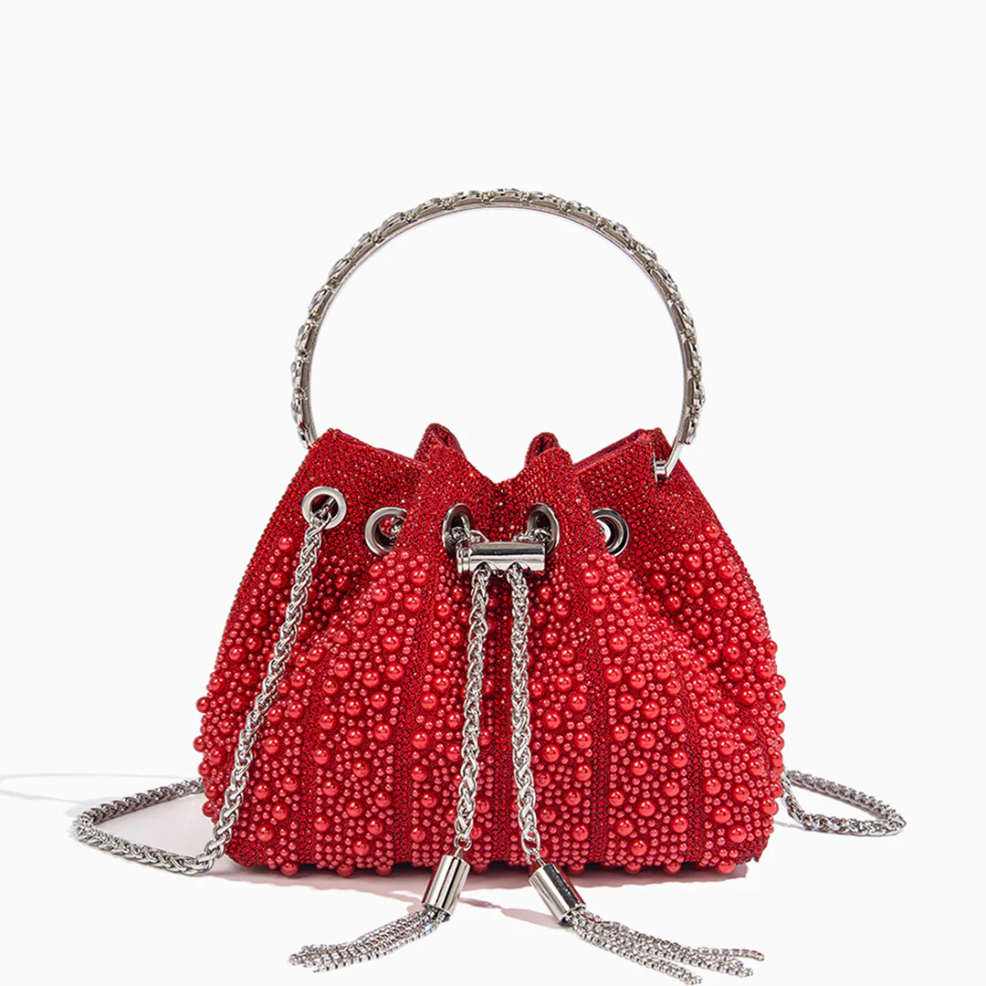 Noir Crystal Bucket Bag - Image 18