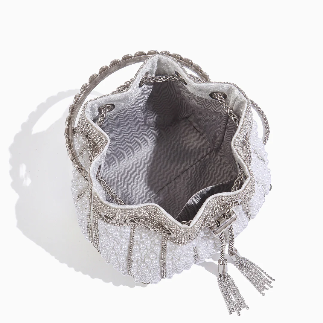 Noir Crystal Bucket Bag - Image 5