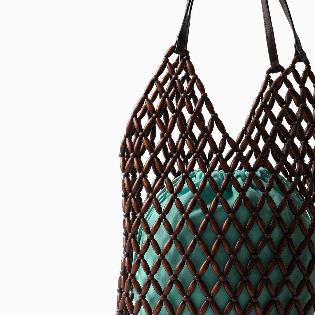Paloma Beaded Net Shoulder Bag - Image 2