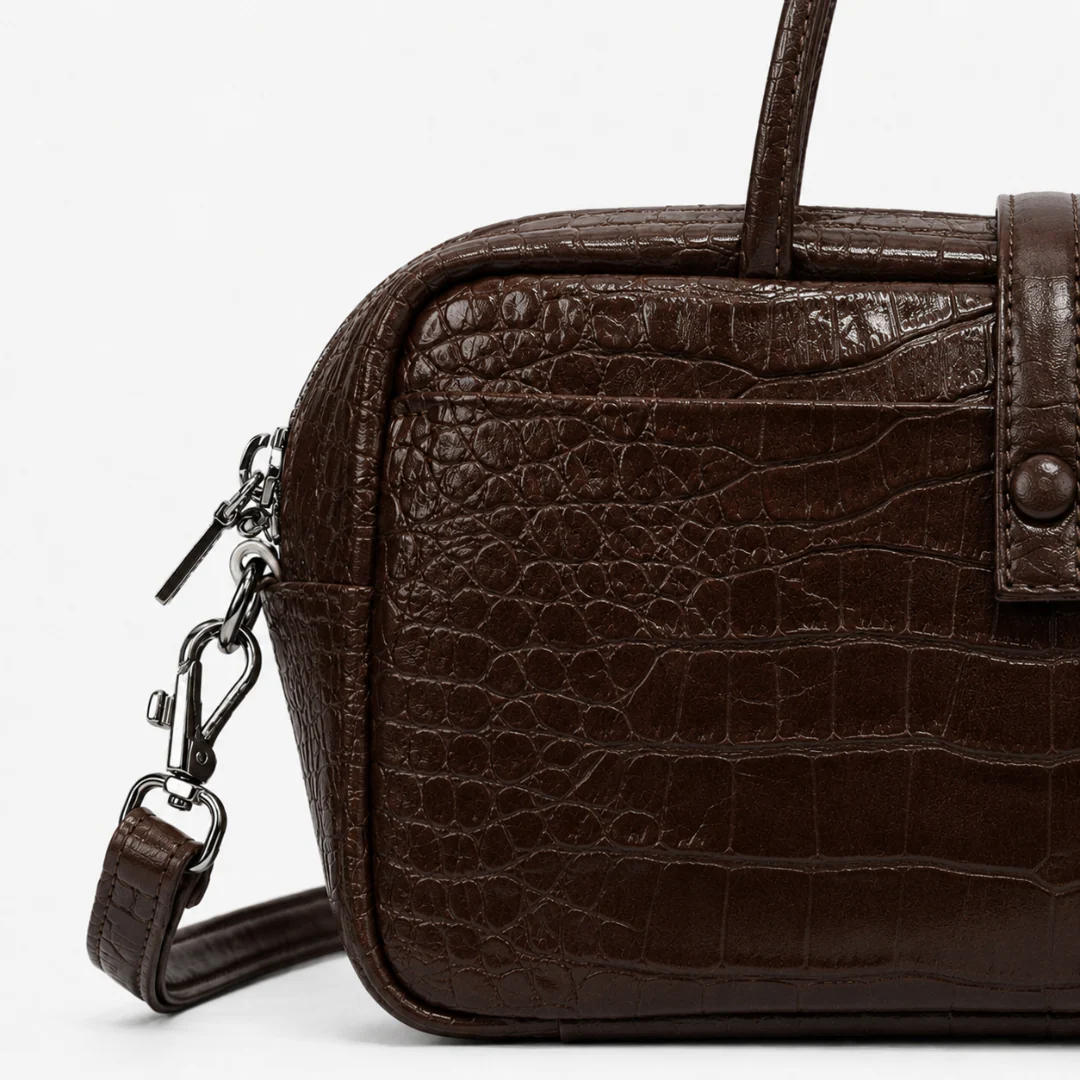 Valentina Croc Boston Bag - Image 13